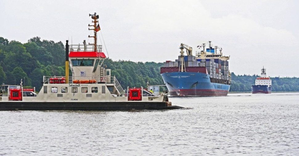 series of ships on water
