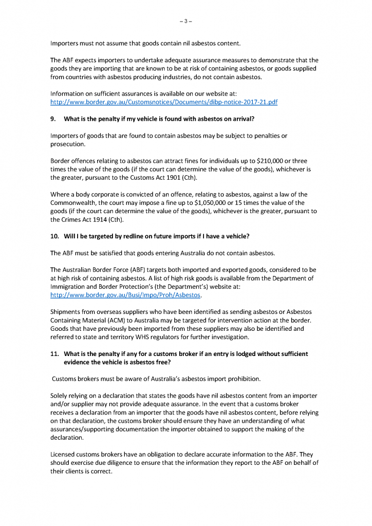 Australia Border Force FAQ