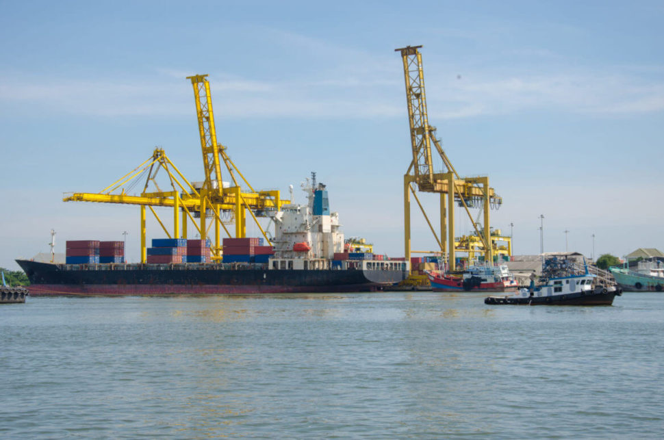 Industrial freight and shipping port