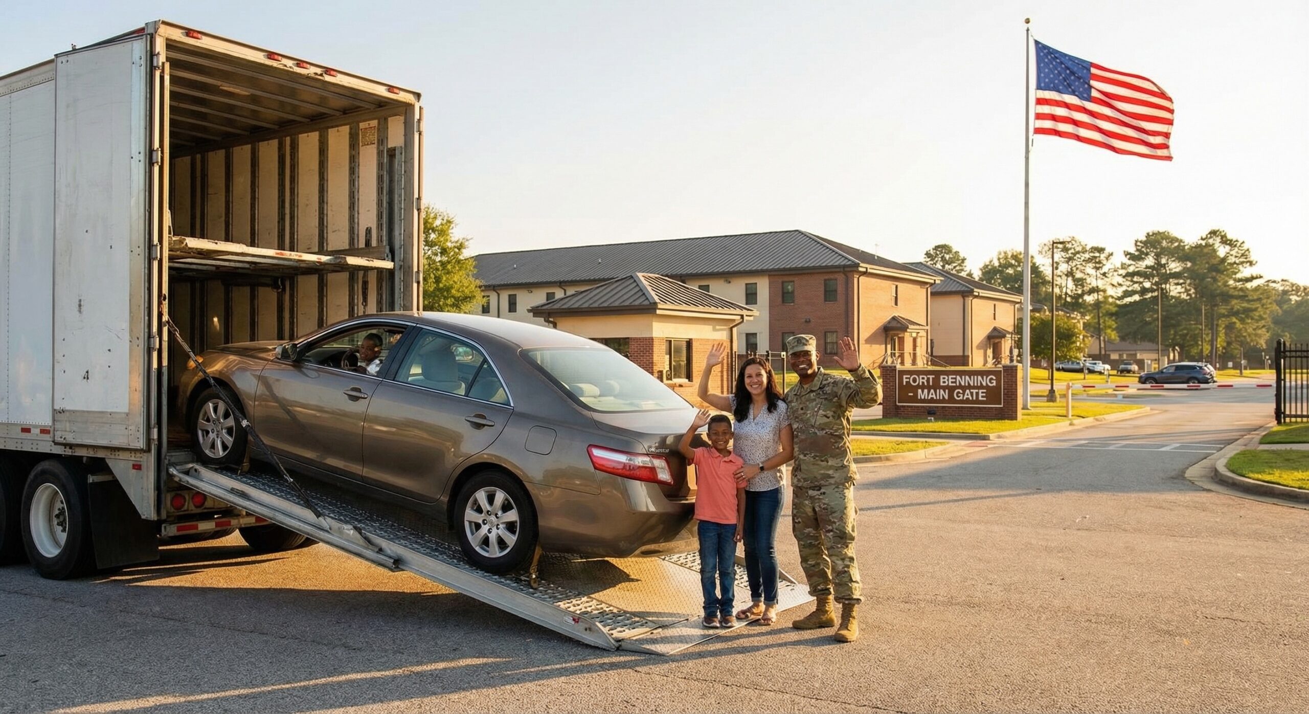 Military family vehicle shipping