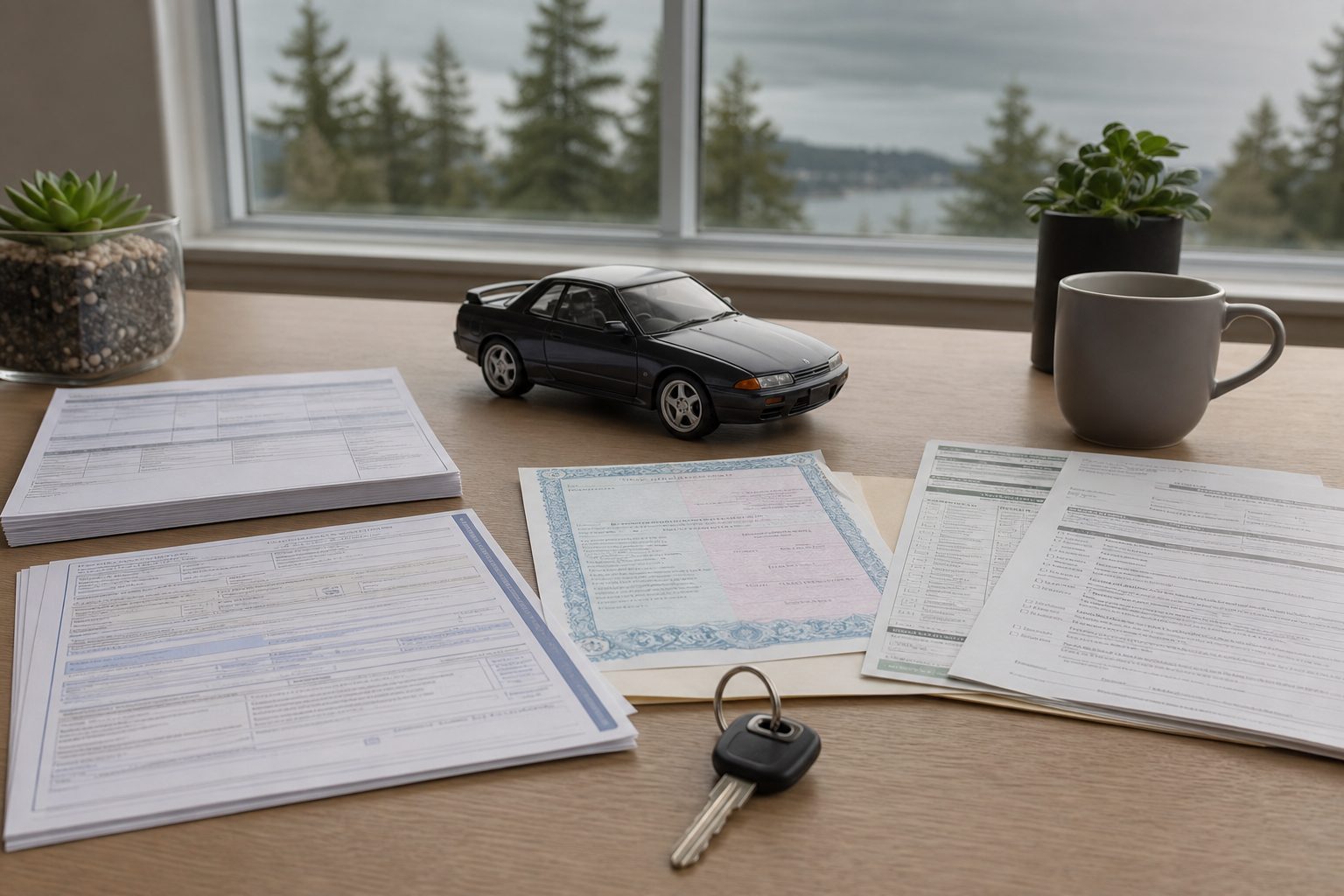 Washington JDM import shipping documents, Customs release paperwork, title checklist, and registration planning notes