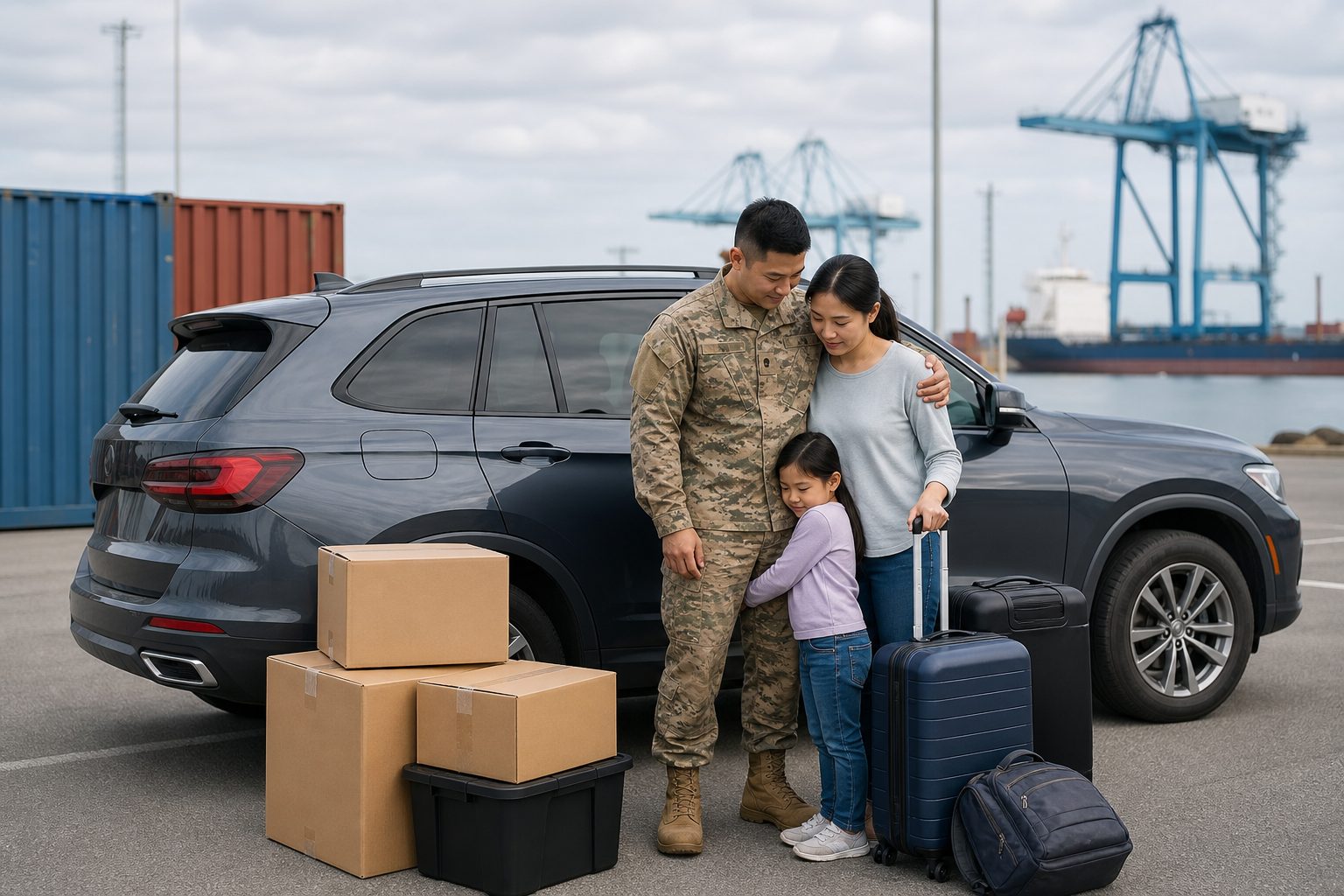 Military family planning a PCS move to Korea with one privately owned vehicle shipment