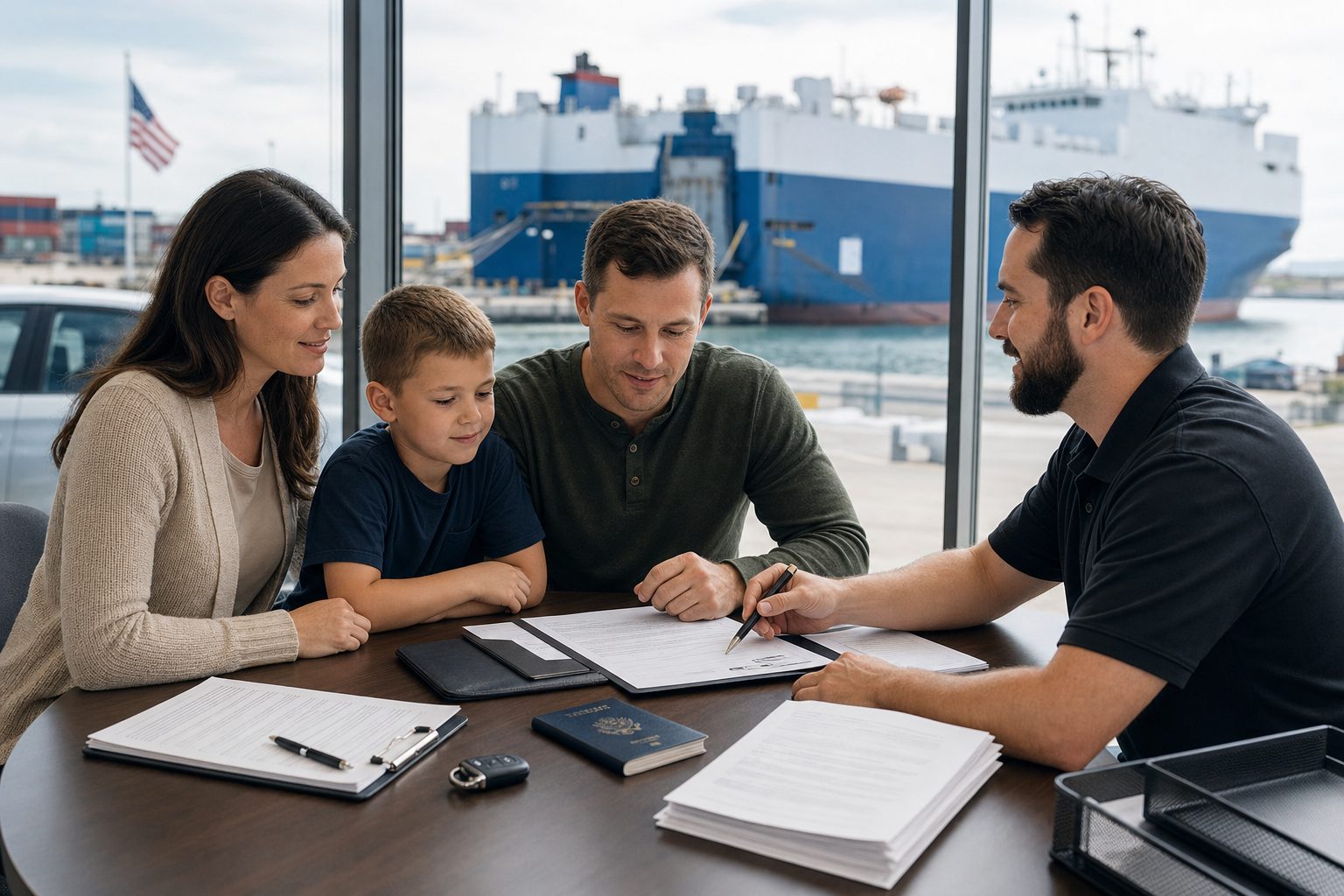 Military PCS and private overseas car shipping documents prepared before booking