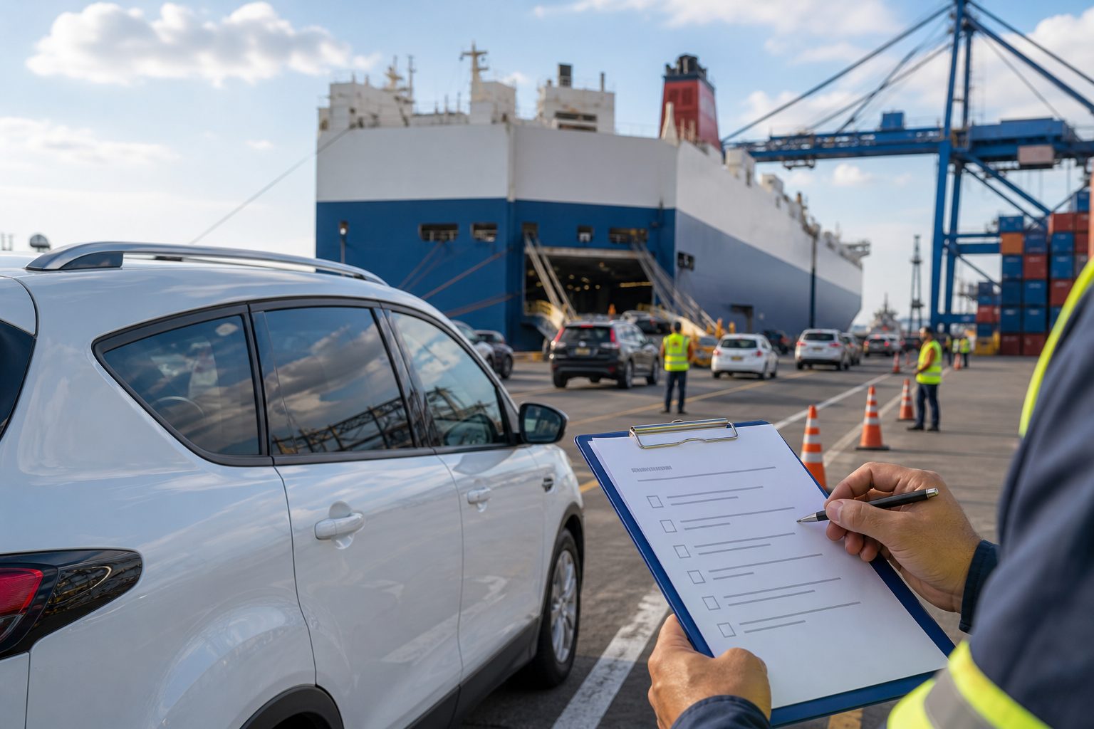 Vehicle shipping port cutoff planning during peak season