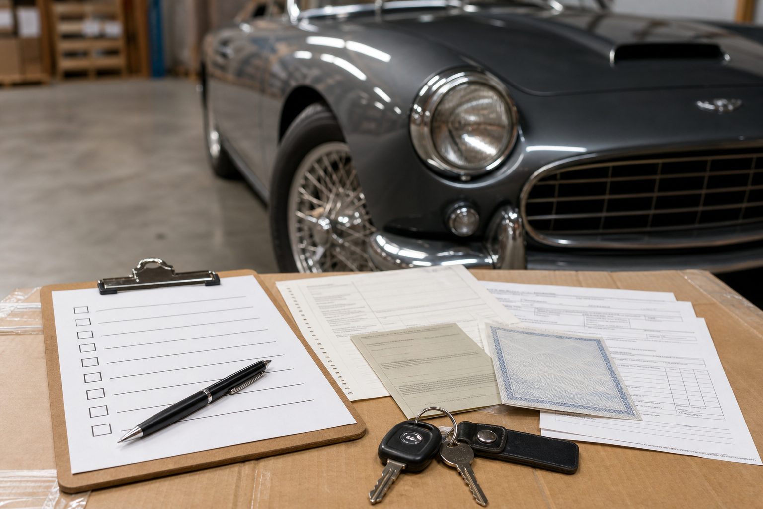 Europe and UK classic car import document checklist for US buyers